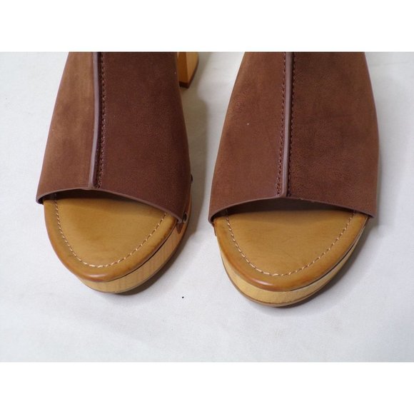 MIA Merel Studded Block Heel Mule Sandal Shoes 39  9 Brown NEW - Picture 10 of 11